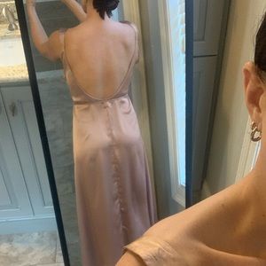 Rose gold slip dress